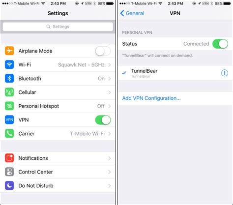 how to change my vpn on iphone